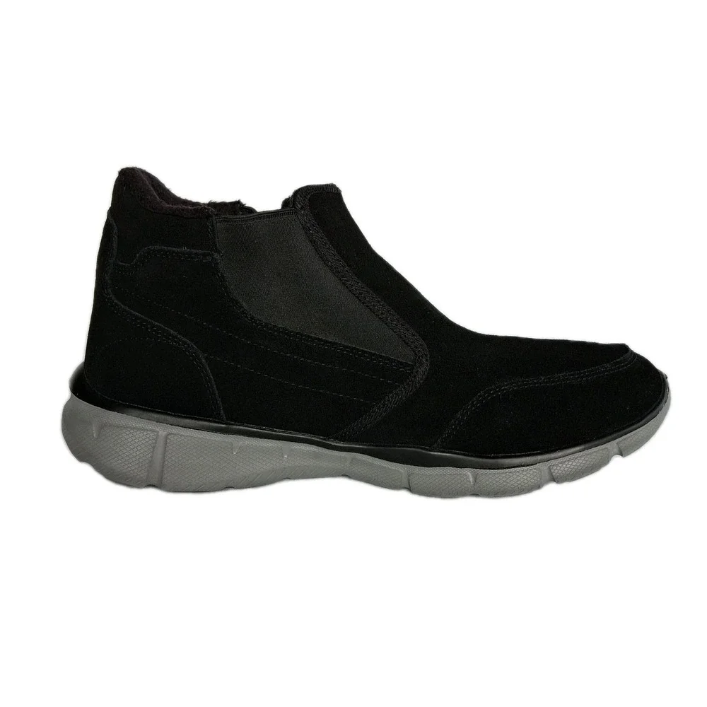 CAMEL CROWN Suede Slip-On Shoes Men's 10.5 Black/Gray Chelsea Sneaker Boots